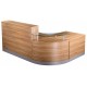 Three Section L Shaped Reception Desk Counter 